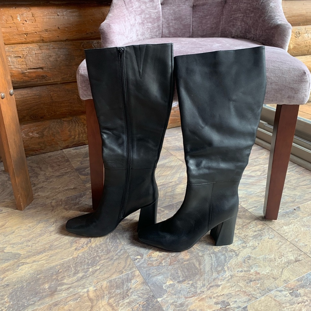 Cute leather block heel boots!